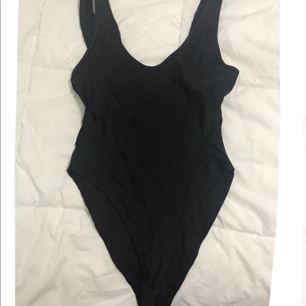 Black High Rise One Piece